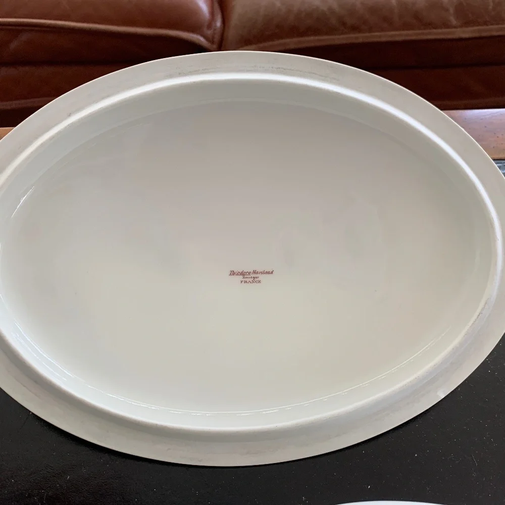 Vintage Limoges France Theodore Haviland Claridge Gold Trim Covered Serving Dish